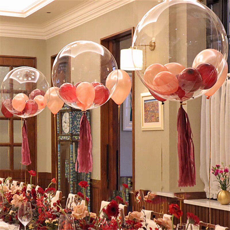 Transparent Bobo Bubble Balloon Clear Inflatable Air Helium Party Decoration
